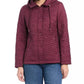 Women's Short Spade Flower Quilted Jacket W/ Hood