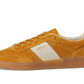 Suede Leather Block Low Profile Sneakers