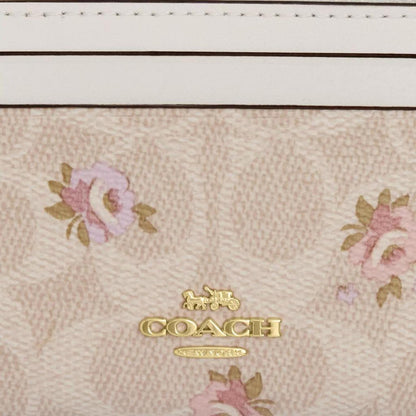 Mini Skinny Id Case In Signature Canvas With Floral Print