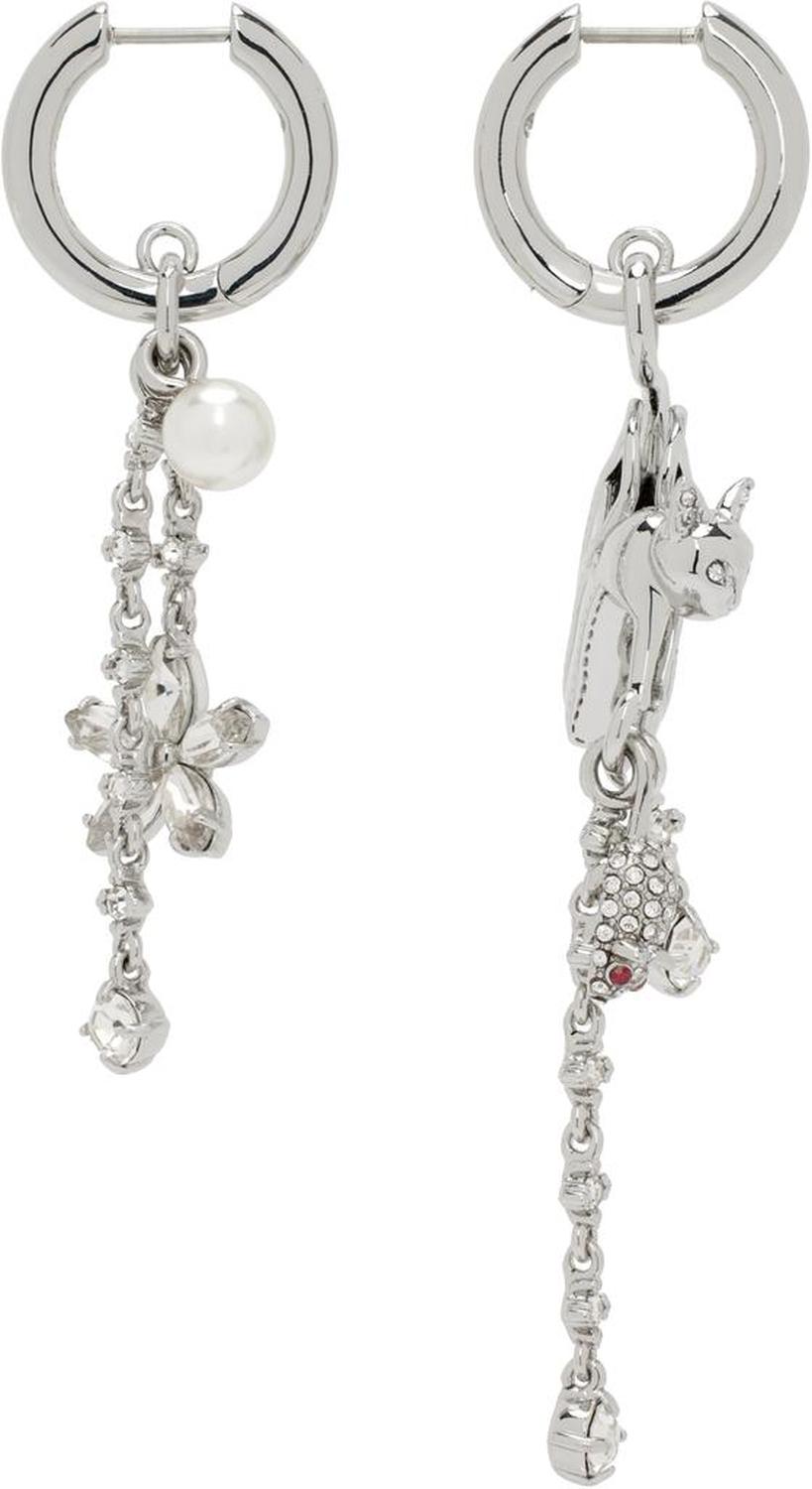 Silver Cats Out Of The Bag Earrings