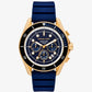Oversized Maritime Gold-Tone and Silicone Watch