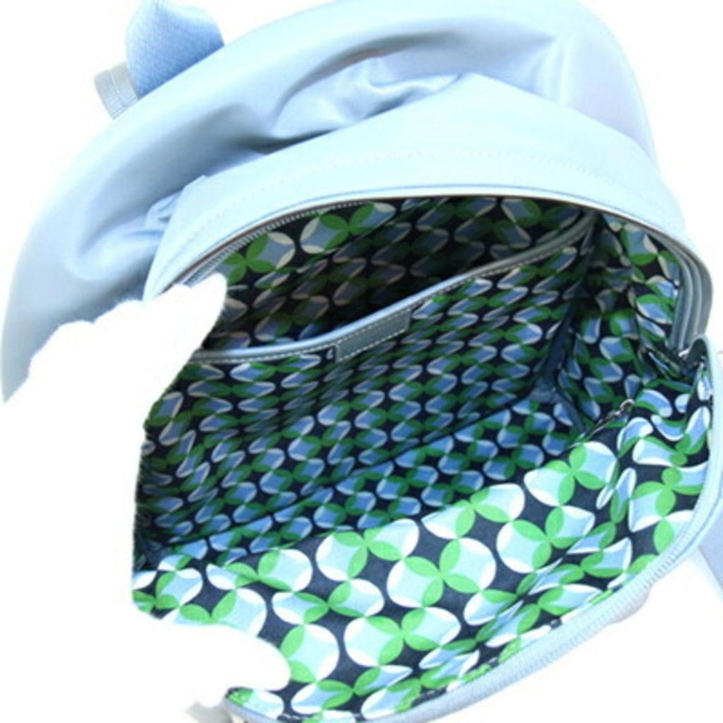 blue Nylon Leather Backpack (Pre-Owned)