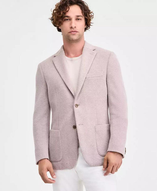 Men's Classic-Fit Stretch Oatmeal Knit Sport Coat