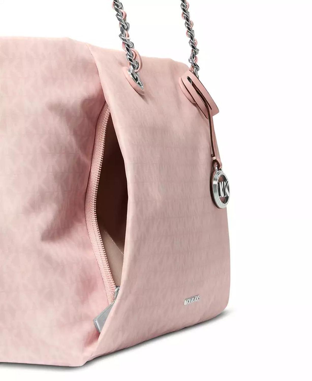 Georgia Logo Brown Zip Top Tote Bag