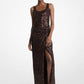 Sequin Stretch Pareo Maxi Skirt