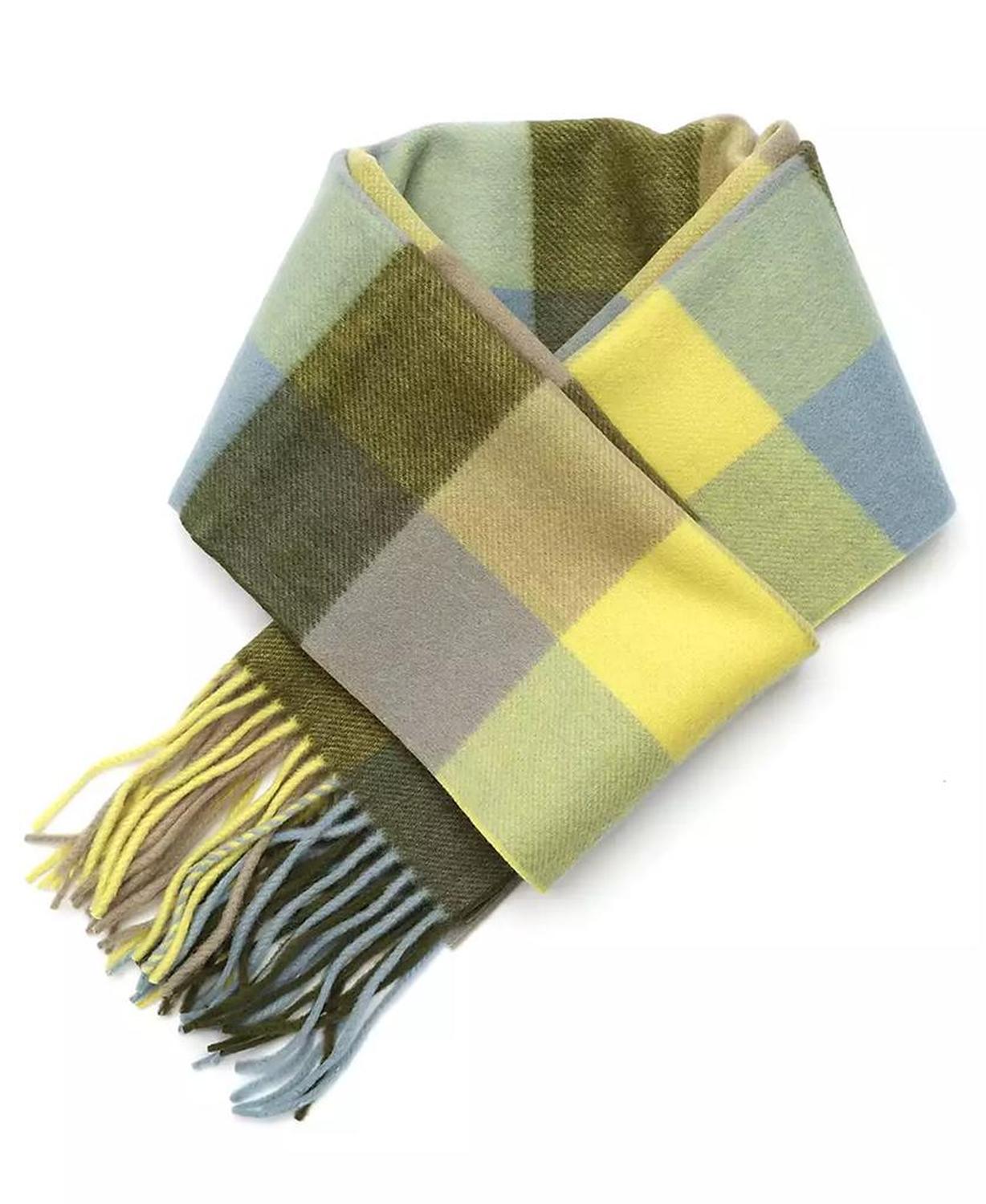 Women's Multicolored Check Muffler Scarf