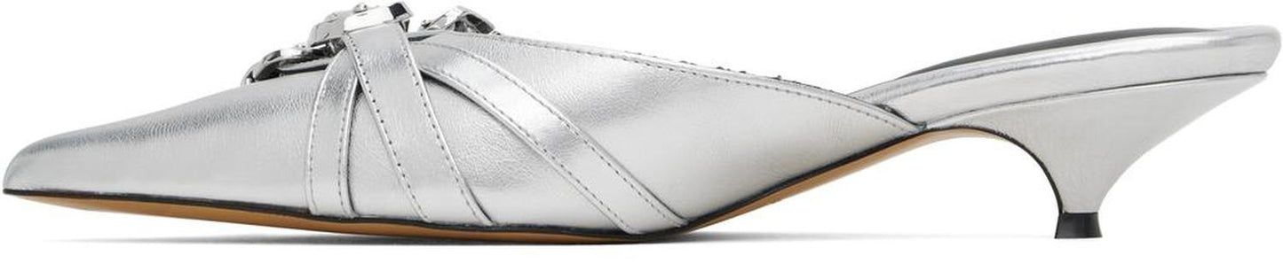 Silver 'The Emma' Kitten Heels