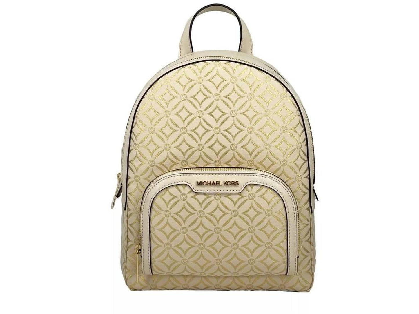 Women's Jaycee Zip Pocket Backpack Bag In Cream Gold