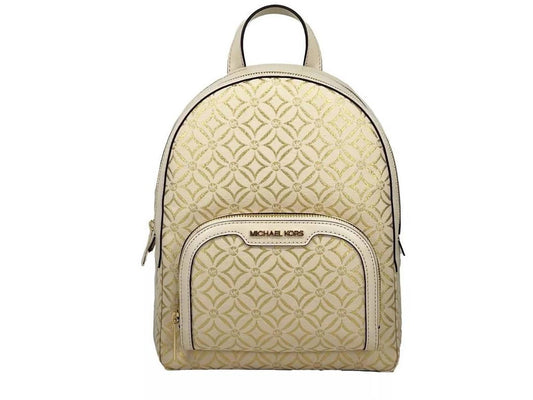 Women's Jaycee Zip Pocket Backpack Bag In Cream Gold