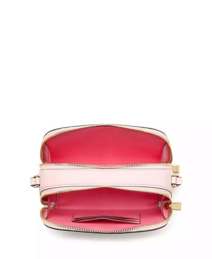 Devin Saffiano Leather Double Zip Dome Crossbody Bag