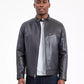 Men's Faux Leather Moto Jacket