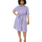Plus-Size Tie-Front Linen Shirtdress
