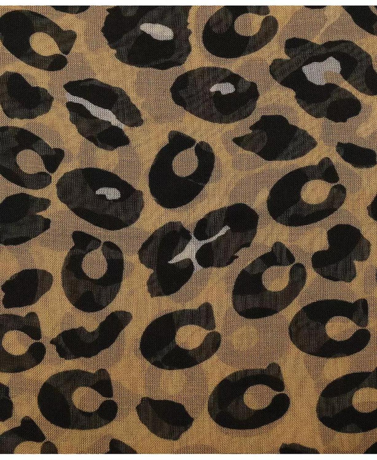 Leopard Print Oblong Scarf