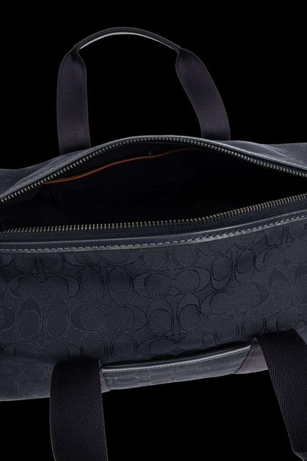 Coach Signature Jacquard Theo Duffle Bag