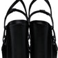 Black 'The Kiki' Platform Heeled Sandals