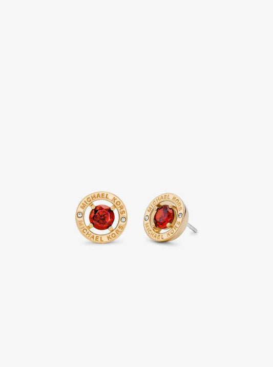 Precious Metal-Plated Brass Cubic Zirconia Halo Earrings