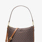 Jet Set Medium Signature Logo Print Woven Convertible Pochette