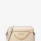 Jet Set Large Metallic Logo Jacquard Crossbody Bag