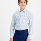 Big Boys Floral-Print Classic-Fit Dress Shirt