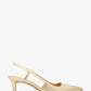 Alora Metallic Snake Embossed Leather Slingback Pump