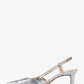 Alora Metallic Crocodile Embossed Leather Slingback Pump