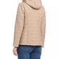 Women's Short Spade Flower Quilted Jacket W/ Hood