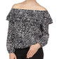 Womens Ruffled Off The Shoulder Blouse