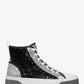 Gertie Two-Tone Sequined Canvas High-Top Sneaker
