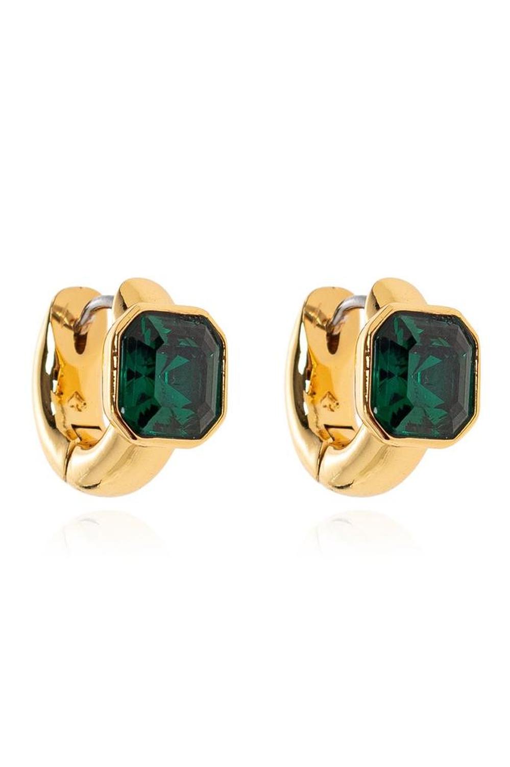 Kate Spade Keep Sparkling Asscher Huggies Earrings