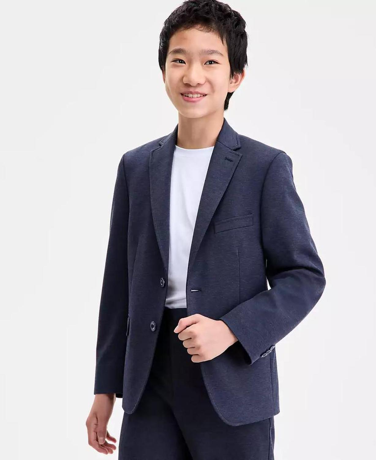 Boys 8-20 Single Breasted Knit Jacket