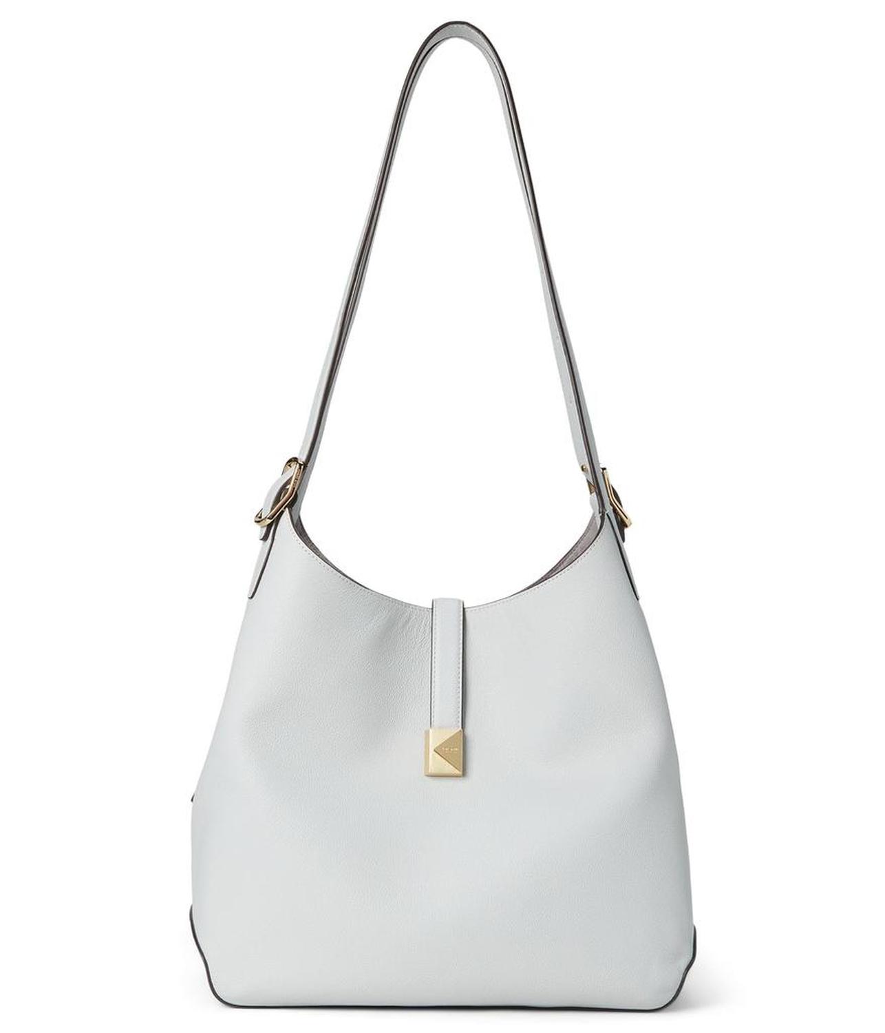 Deco Pebbled Leather Large Shoulder Bag