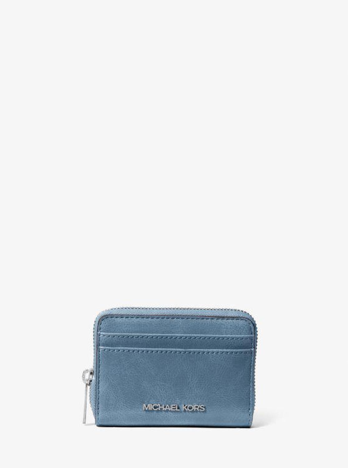 Jet Set Medium Distressed Zip Card Case