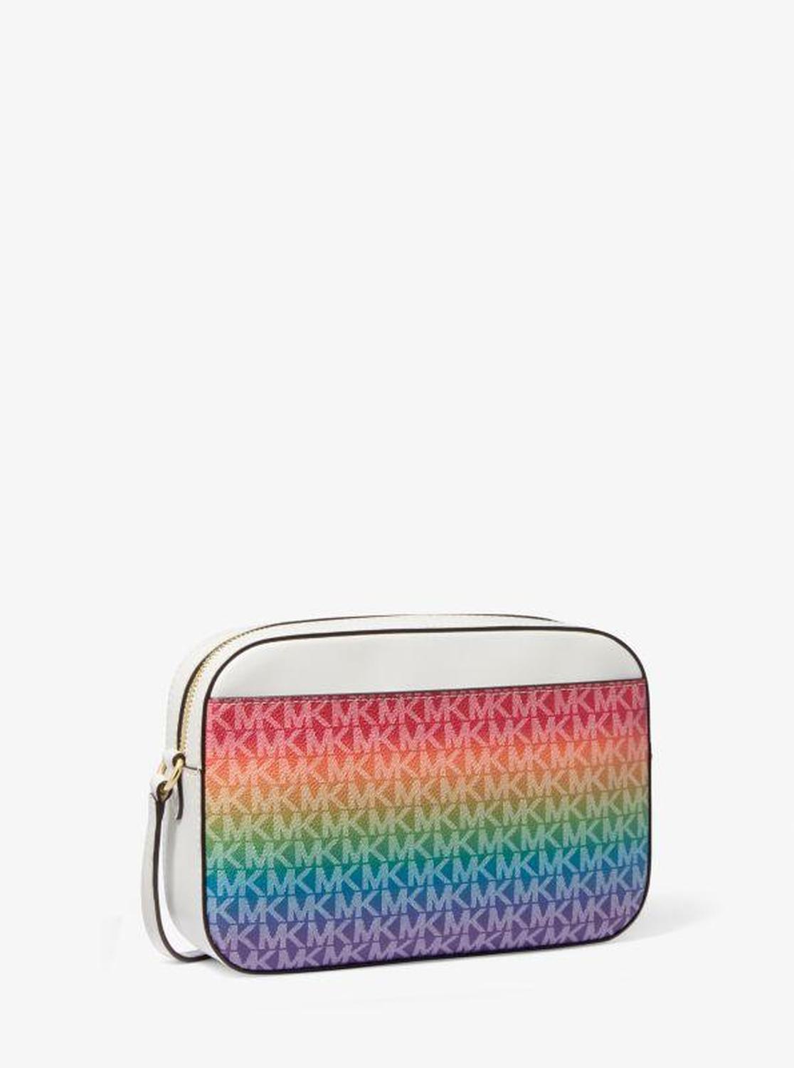 Jet Set Large Rainbow Signature Logo Crossbody Bag