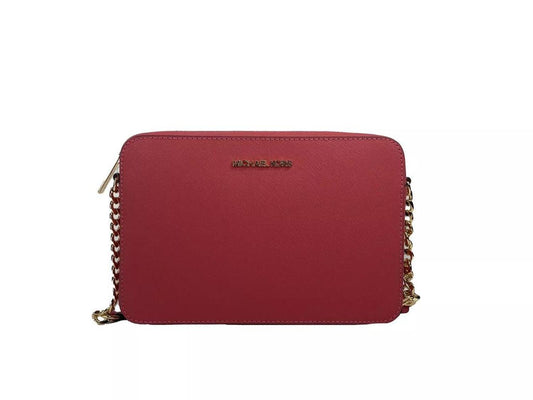 Jet Set Large East West Leather Crossbody Bag  Berry Women's Sorbet