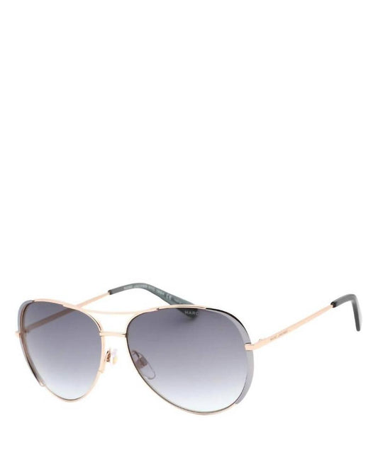 Women's Pilot Sunglasses In Gold Teal/grey Azure