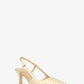 Alora Metallic Snake Embossed Leather Slingback Pump