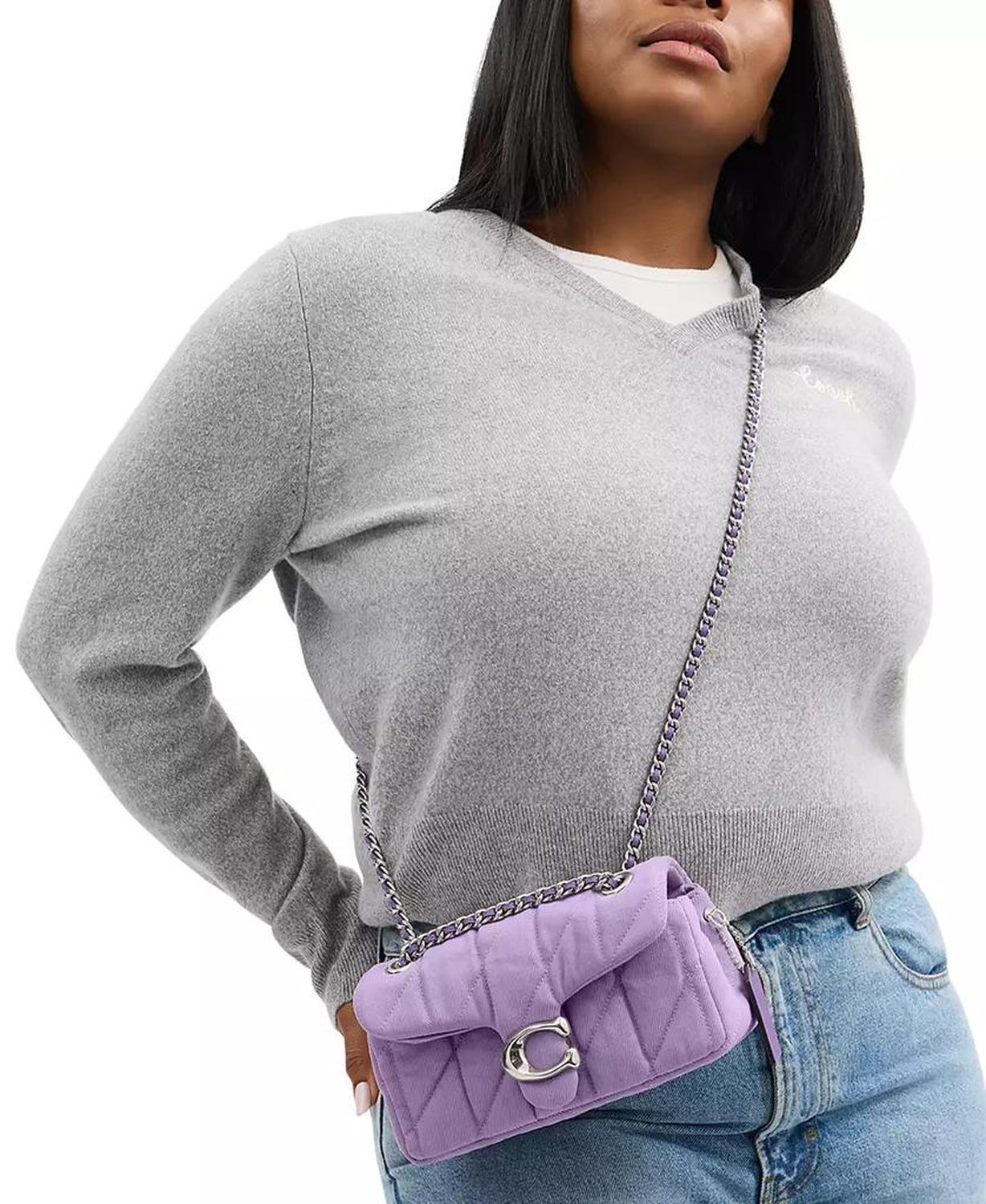 Tabby 20 Quilted Denim Shoulder Bag