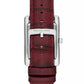 Women's Essex Three-Hand Red Leather Watch, 26x36mm