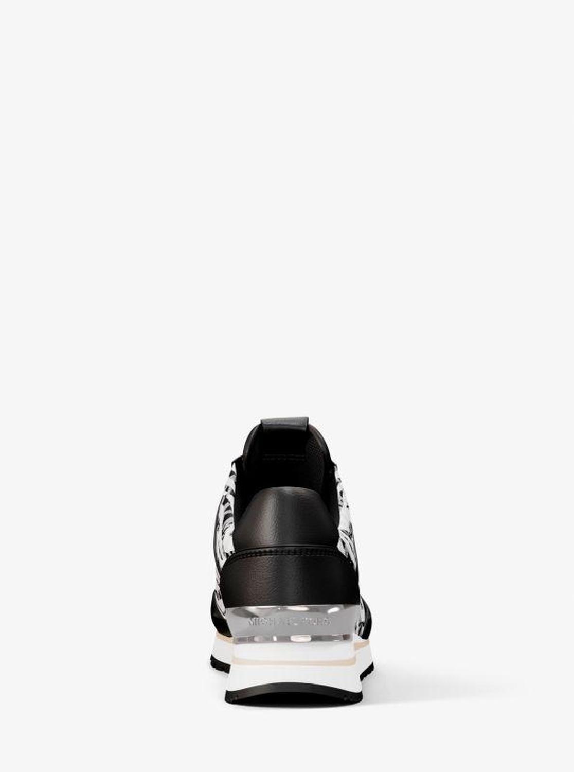Maddy Zebra Print Signature Logo Trainer