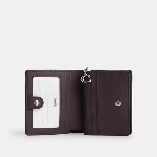 Coach Outlet Snap Wallet With Heart Bolt Print