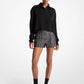Metallic Moiré Shorts
