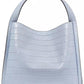 Knott Croc Embossed Leather Small Crossbody Tote