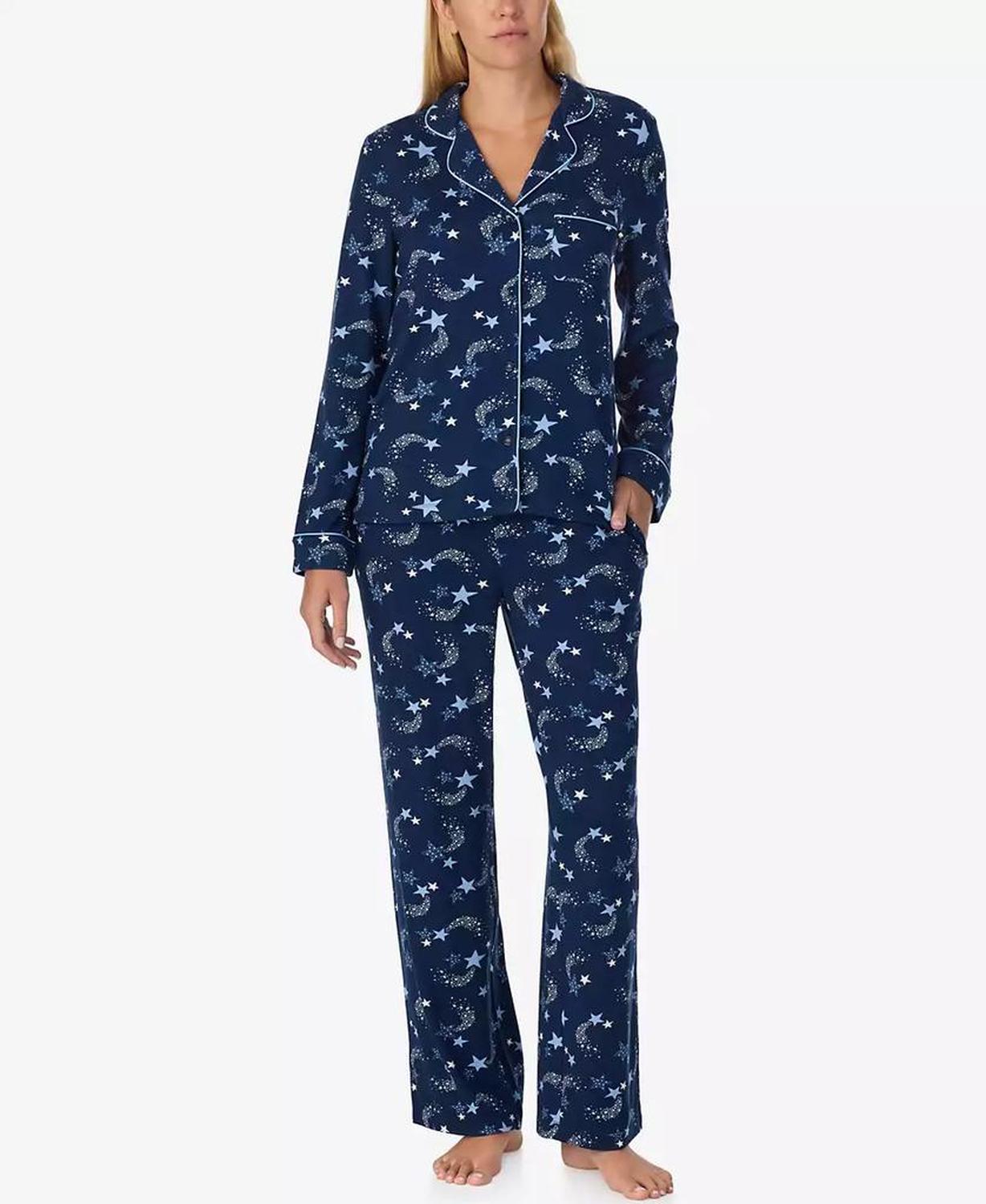 Women's 2-Piece Sleepwear Long-Sleeve Top and Pajama Pants Set