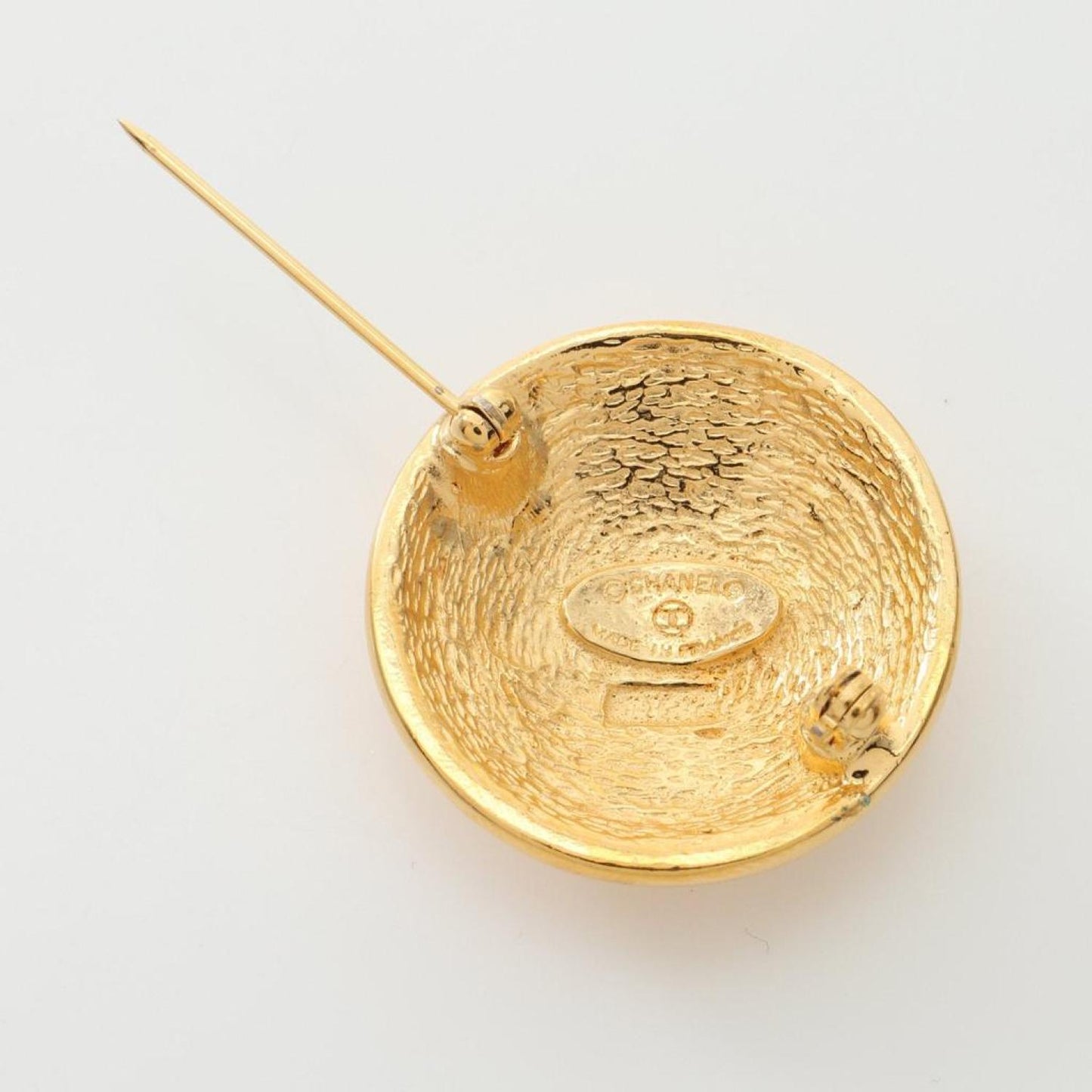 Matelasse Coco Mark Brooch Gp Gold Vintage