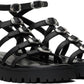 Black 'The Kiki Gladiator' Sandals