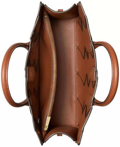 Scarlett Medium Woven Leather East West Satchel