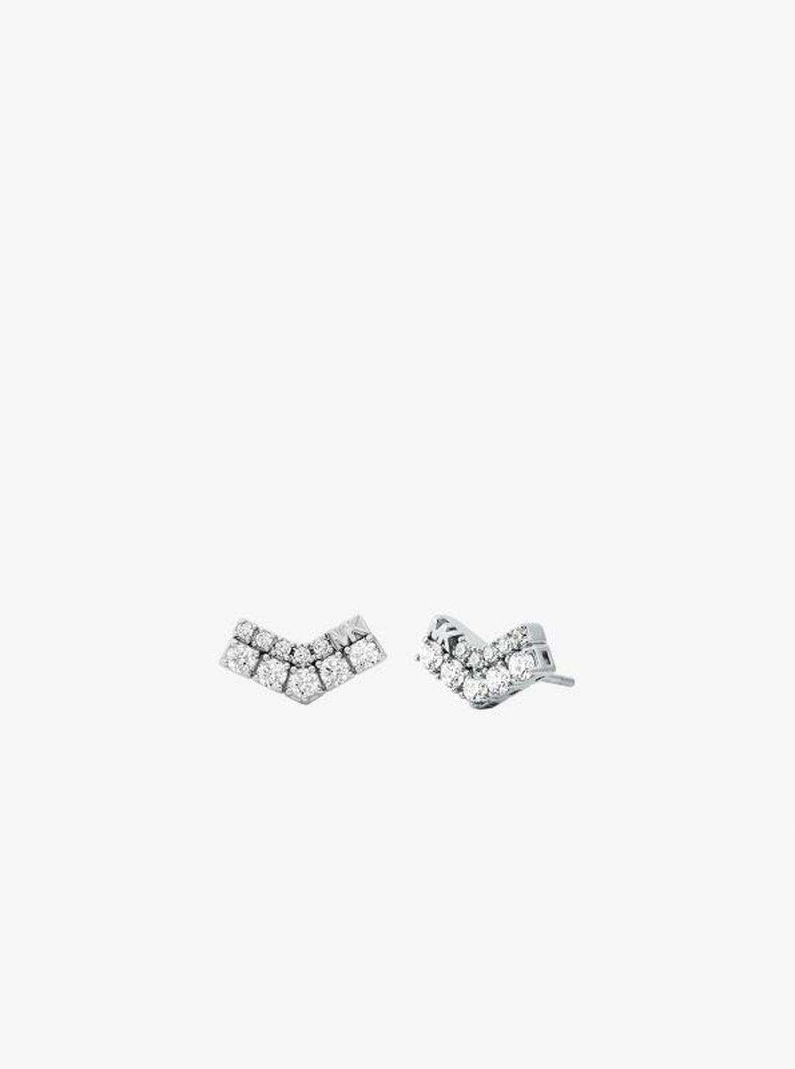 Pavé Chevron Stud Earrings