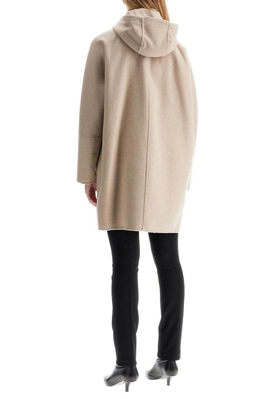 Double-Breasted Coat With Hood