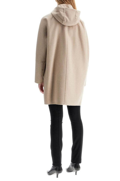Double-Breasted Coat With Hood