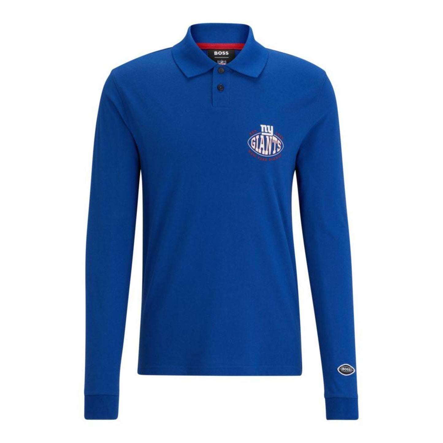 BOSS x NFL long-sleeved polo shirt with collaborative branding